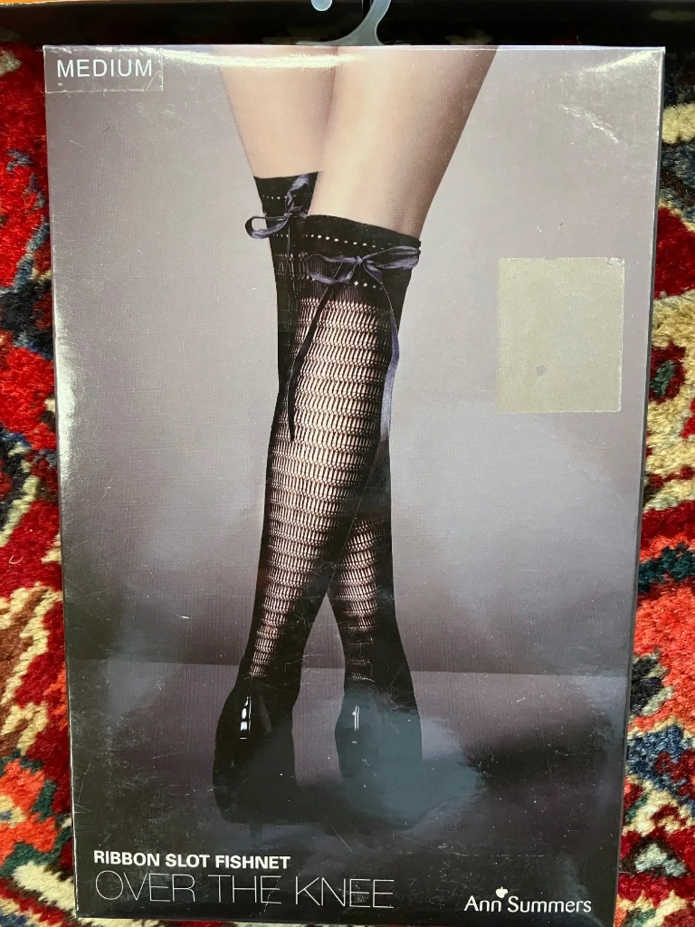 NEW 3 Pairs Ann Summers Tights Hold Ups - UK Medium - Fishnet, Floral & Bondage